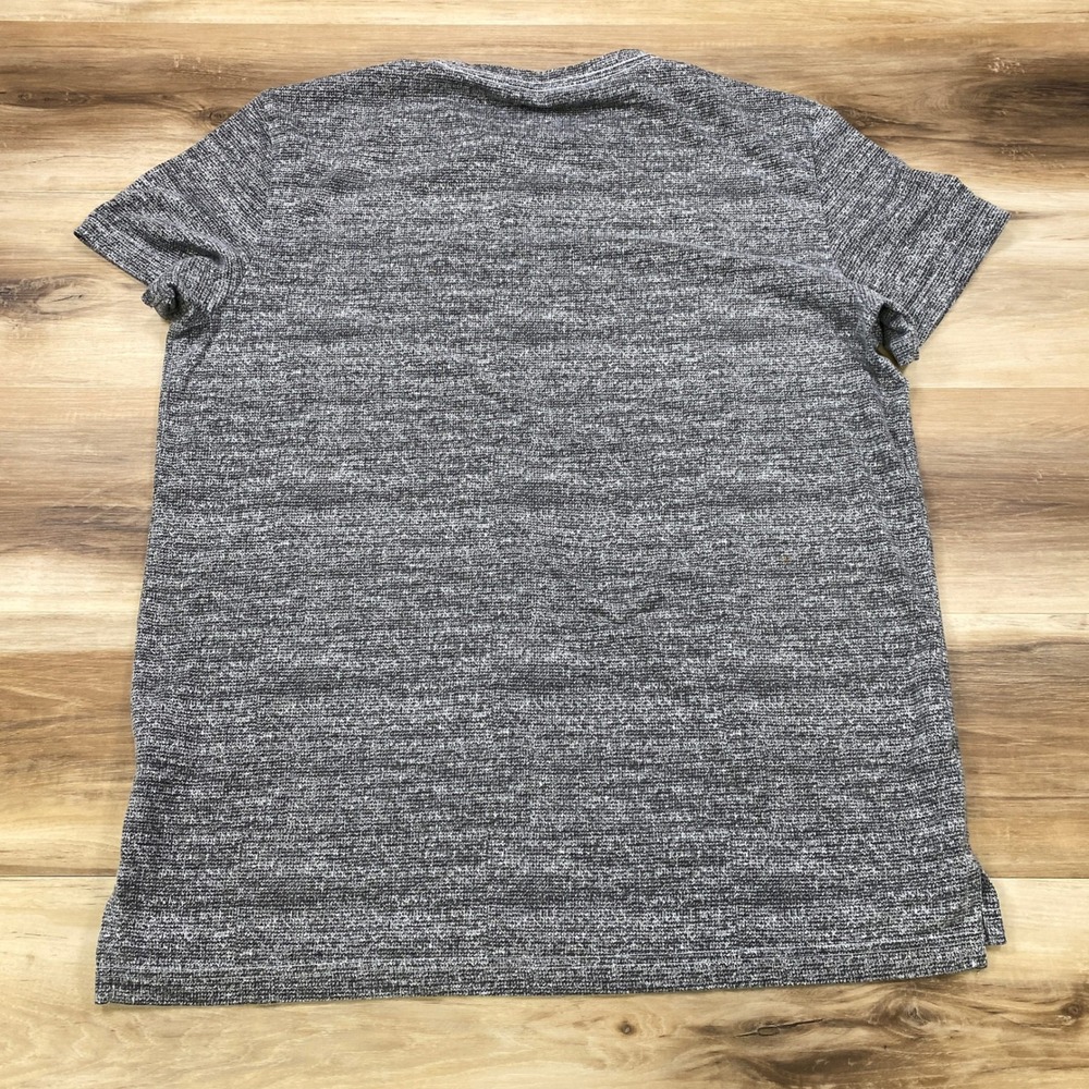 American Eagle T-Shirt Mens Large Minimalist Cotton Blend Space Dye Grey Casual - Picture 9 of 9